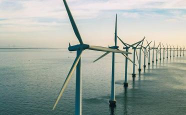 Image of an offshore windfarm