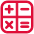 Calculator red icon
